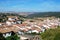 Elevated view of the town and surrounding countryside, Grazalema, Spain.