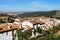 Elevated view of the town and surrounding countryside, Grazalema, Spain.