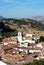 Elevated view of the town and surrounding countryside, Grazalema, Spain.