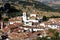 Elevated view of the town and surrounding countryside, Grazalema, Spain.