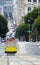 Elevated view of tram on uphill ascent San Francisco