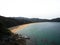 Elevated view of tropical pacific ocean beach surrounded by lush green nature in Abel Tasman National Park New Zealand