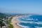 Elevated view of Wilderness Beach, Garden Route in South Africa