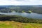 Elevated view Windermere Lake District Cumbria England UK in summer