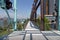 Elevated Walkway over Domino Park on the Williamsburg Waterfront in New York City.