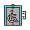 elevator for disabled color icon vector illustration