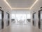 Elevator hall in front of modern office 3d render