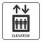 Elevator icon. Lift symbol