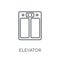 Elevator linear icon. Modern outline Elevator logo concept on wh