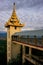 Elevator tower and walkway at Sutaungpyei Pagoda on the top of M