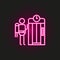 Elevator, Traveler neon style icon. Simple thin line, outline vector of travel icons for ui and ux, website or mobile application