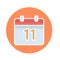 Eleven date calendar Vector icon which can easily modify or edit