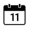 Eleven date calendar Vector icon which can easily modify or edit