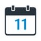 Eleven date calendar Vector icon which can easily modify or edit