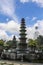 Eleven level fountain in the tropical park Tirta Gangga. 11 tiered lotus fountain symbol of Tirta Gangga, Bali