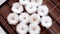 Eleven pieces broken white artificial handmade flowers made out of fabric for DIY craft decoration and embellishment