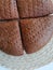 Elf bread on a wicker napkin