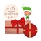 Elf with gifts boxs avatar character