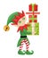 Elf Santa Claus Santa s elves preparing for christmas. Merry christmas Candy gifts new year