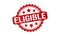 Eligible Rubber Stamp. Eligible Grunge Stamp Seal Vector Illustration