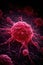 Eliminating Pink Cancer Cells Medical Illustration