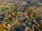 Eliot historic town center aerial view, Maine, USA