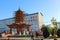 ELISTA, RUSSIA - AUGUST 12, 2018: Pagoda of the Seven Days