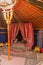 ELISTA, RUSSIA - JUNE 27, 2018: Traditional yurt in the Ethnical village museum of Kalmyk culture Bumbin Orn in Elista