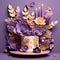 Elite decorated cake with a mix of paper cut flowers,many levels. Big stylish cake with candle, weddings, Valentine, birthdays and