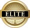 Elite Gold Shield Label With A Laurel