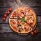 elivery pizza or pizzeria promotional concept