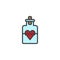 Elixir of love drink filled outline icon