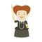 Elizabeth I of England cartoon character. Vector Illustration.