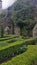 Elizabethan Gardens little courtyard behind a row of 16th century merchants\\\' houses in the heart of Plymouth uk