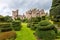 Elizabethan mansion and historic topiary gardens of Levens Hall, England.