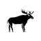 Elk black glyph icon