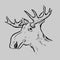 Elk, Deer Mascot Head