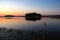 Elk Island National Park, Islands Reflected in Evening Light, Astotin Lake, Alberta, Canada