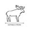 Elk pixel perfect linear icon