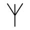 elk sedge rune on white background isolated scandinavian celtic