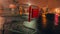 ELKINS PARK, PENNSYLVANIA - MAR 10, 2020: A Lone Shopping Cart in a Mall Parking Lot, Businesses are Suffering as a Result of