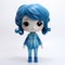 Ella 3d Printed Anime Doll With Blue Hair