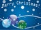 Ellegant blue christmas background