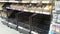 ELLENVILLE, NY, UNITED STATES - May 07, 2020: Empty Potato Bins at Walmart During COVID-19 Pandemic