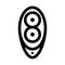 Ellips Black and White Line Art Speaker Icon
