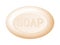 Ellipse bar of soap isolated on white. Easy recolored vector