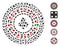 Ellipse Mosaic Digital Casino Roulette