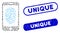 Ellipse Mosaic Mobile Fingerprint Authorization with Grunge Unique Watermarks