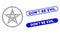 Ellipse Mosaic Star Pentacle with Textured Don T Be Evil Watermarks