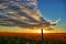 Ellis County, KS USA - A Spectacular Cloud Formation at Sunset over Western Kansas